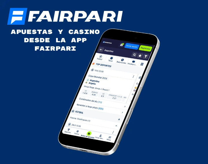 Apuestas y casino desde la app Fairpari
